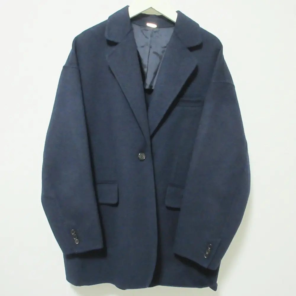 22AW MUSE de Deuxieme Classe ミューズドゥドゥーズィエムクラス Victorian Ailes REVER ジャケット ミドルコート ネイビー