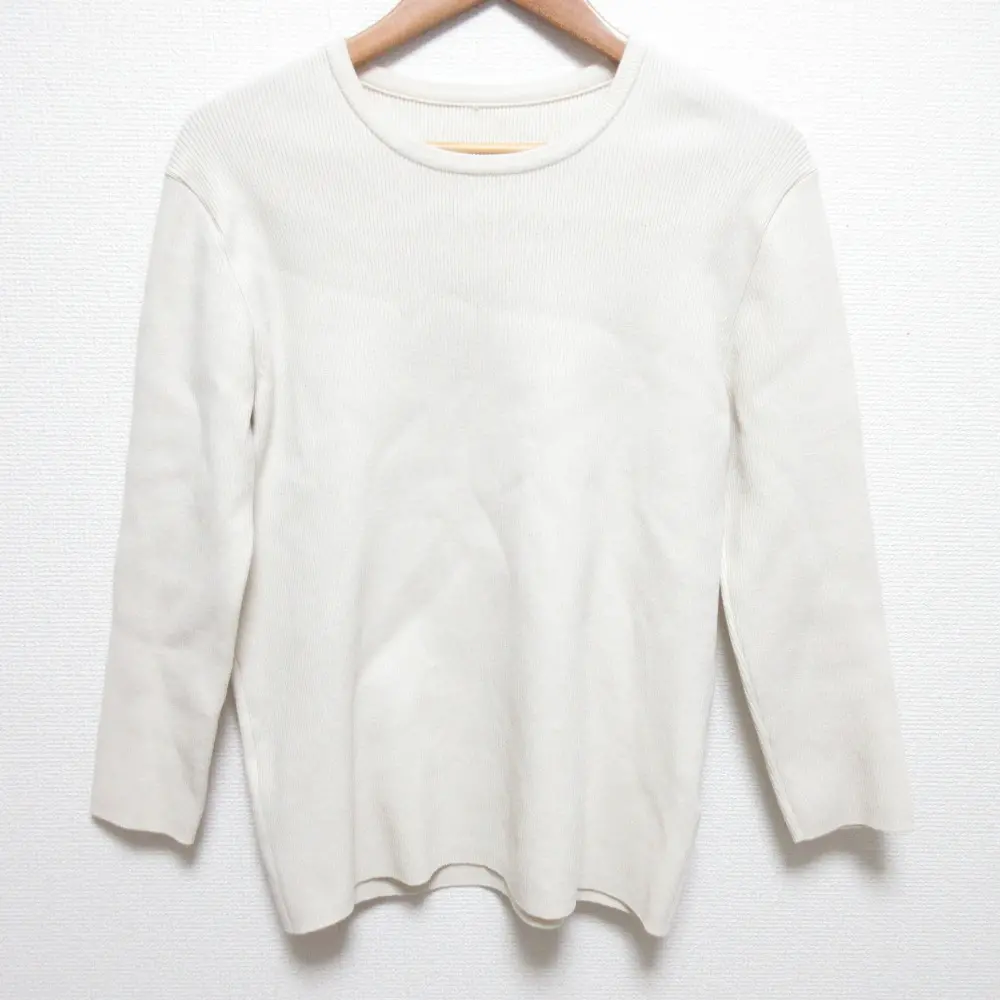 22AW MUSE de Deuxieme Classe ミューズドゥドゥーズィエムクラス Diner B クルーネックプルオーバー カットソー オフホワイト