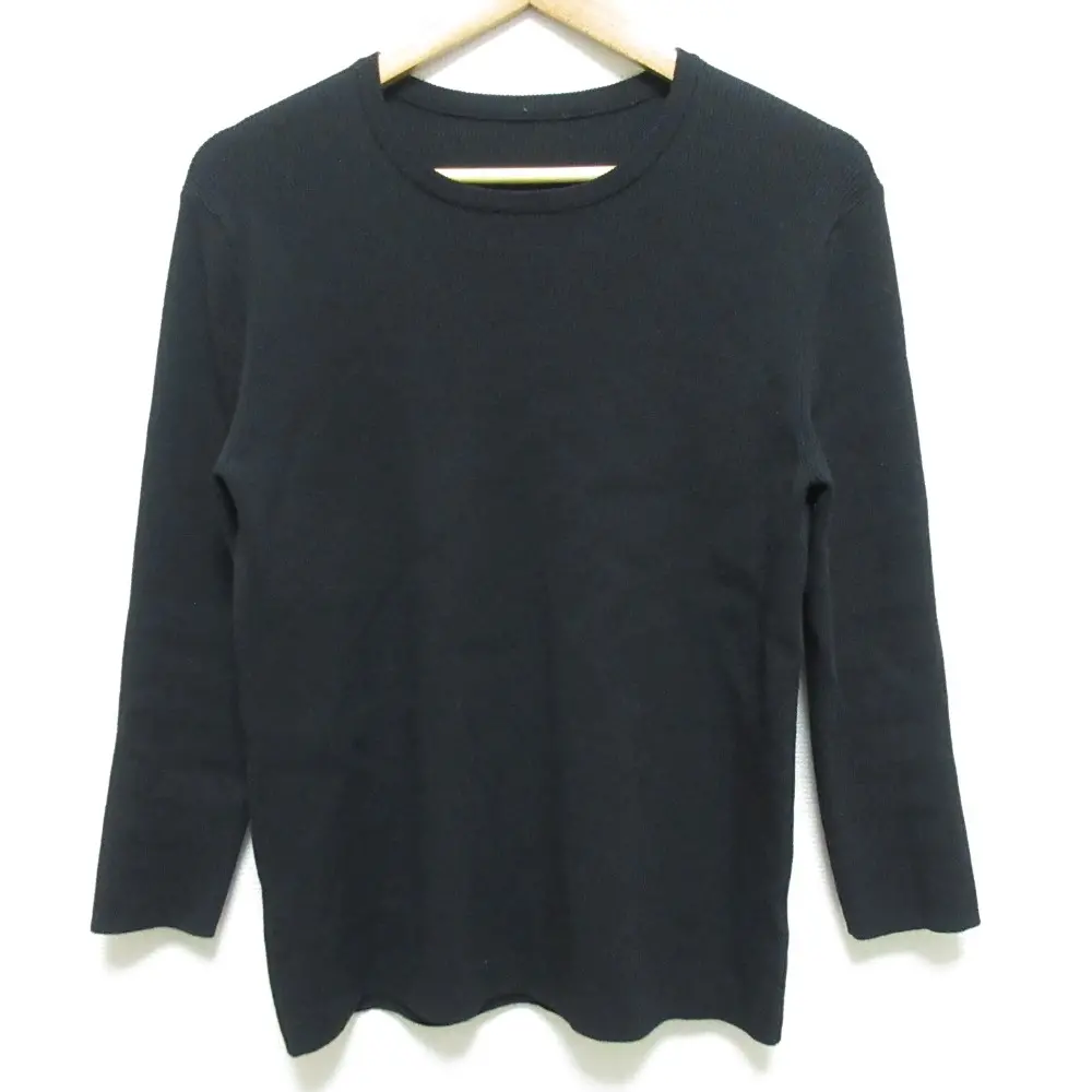 22AW MUSE de Deuxieme Classeミューズ ドゥーズィエムクラス Diner B クルーネックプルオーバー リブニット セーター ブラック