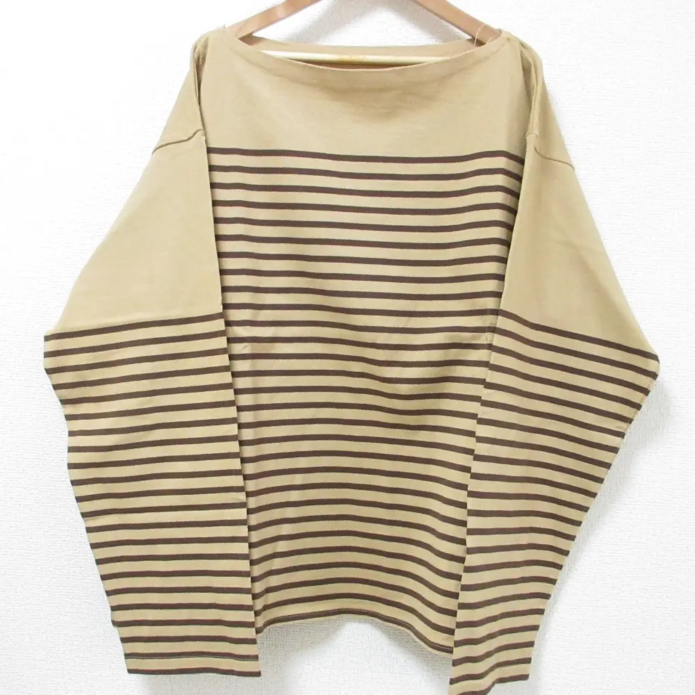 SURT サート ミューズドゥドゥーズィエムクラス取り扱い COFFEE ソメバスクボーダー オーバーサイズ Tシャツ カットソー ベージュ