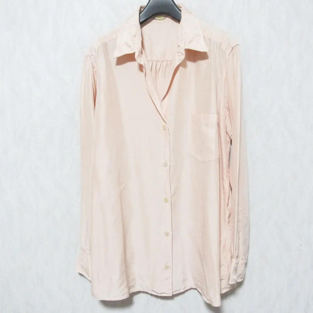 22SS Deuxieme Classe ミューズドゥドゥーズィーエムクラス silk wash シャツ スキッパー ブラウス 22050500402010 F ピンク