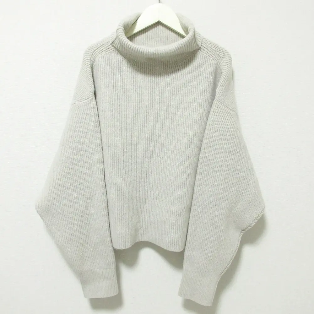 23AW MUSE de Deuxieme Classe ミューズドゥドゥーズィエムクラス BLANC アゼ タートルネックプルオーバー ニット ベージュ