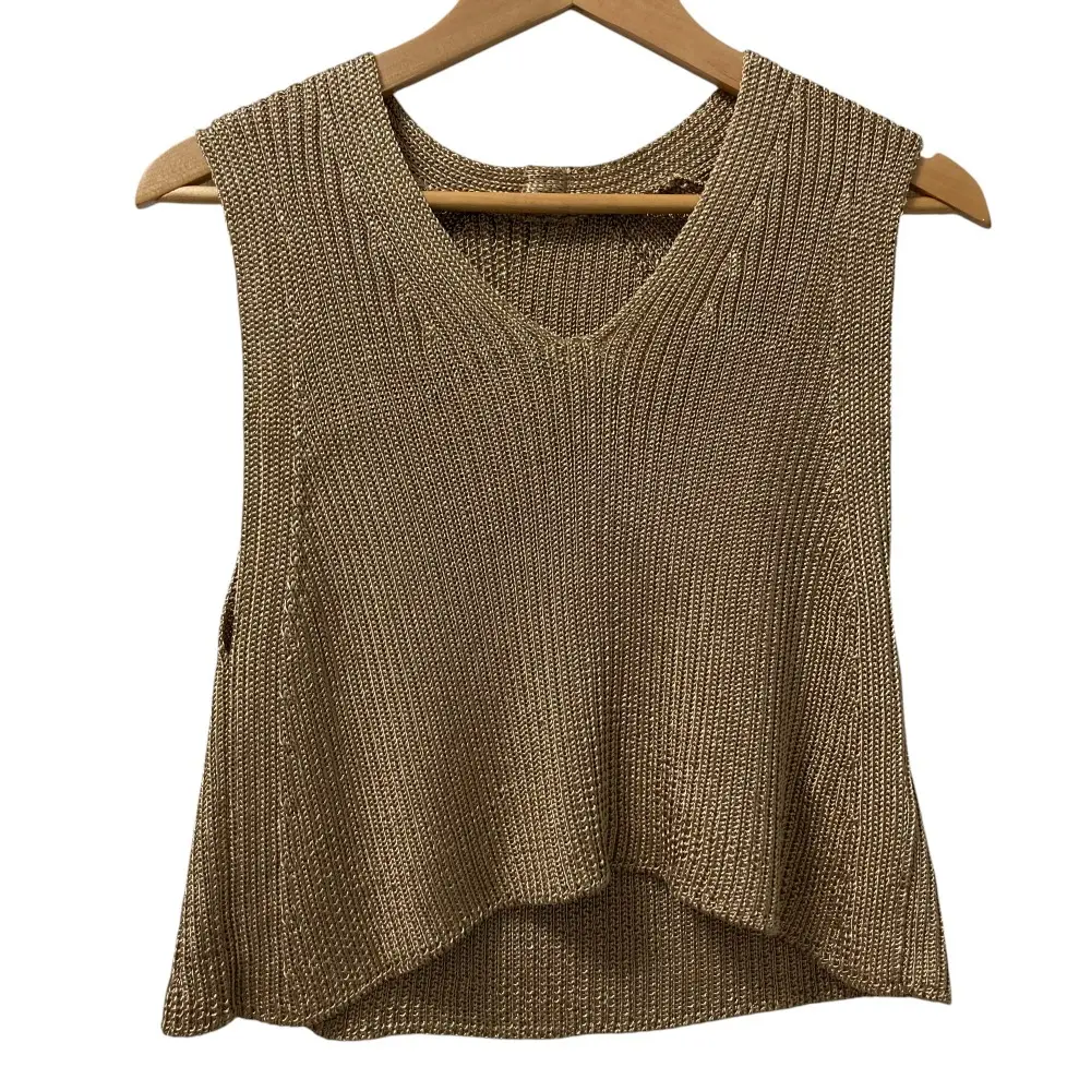 23SS MUSE de Deuxieme Classe ミューズ ドゥーズィエムクラス 深Vネックニットベスト ベージュ