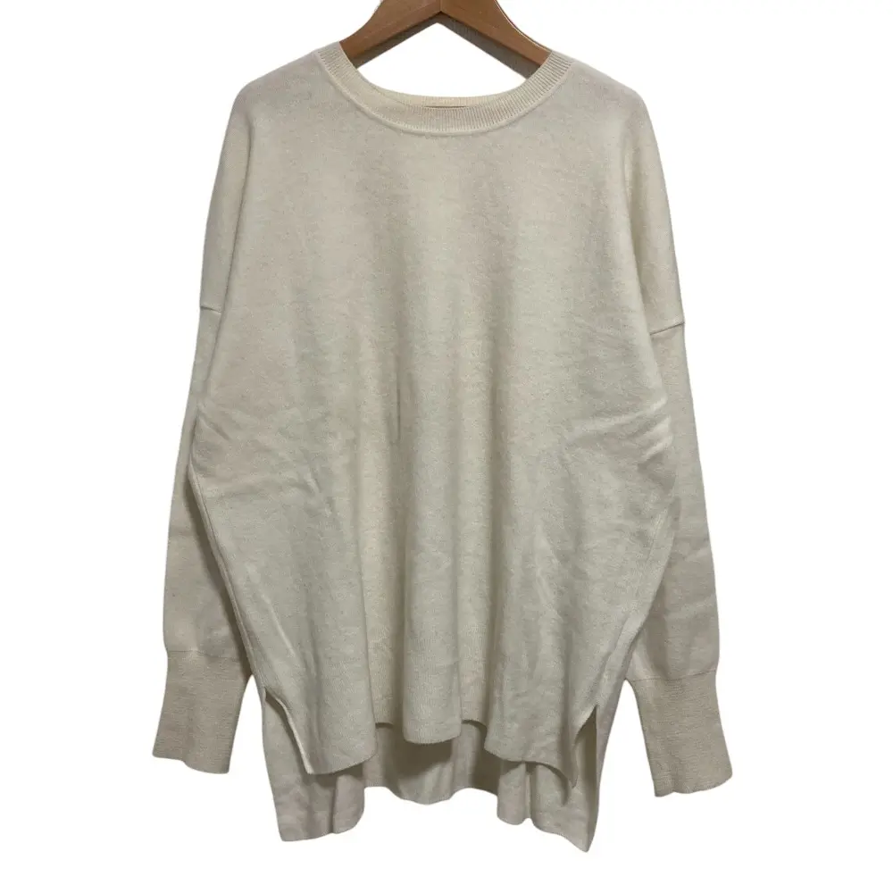 MUSE Deuxieme Classe ミューズドゥドゥーズィエムクラス fluffy スムース クルーネック プルオーバー ニット セーター ホワイト