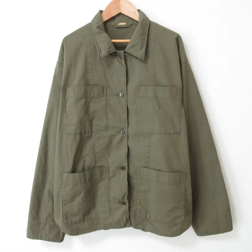 22AW MUSE de deuxieme classe ミューズドゥドゥーズィエムクラス ワークシャツジャケット F カーキ