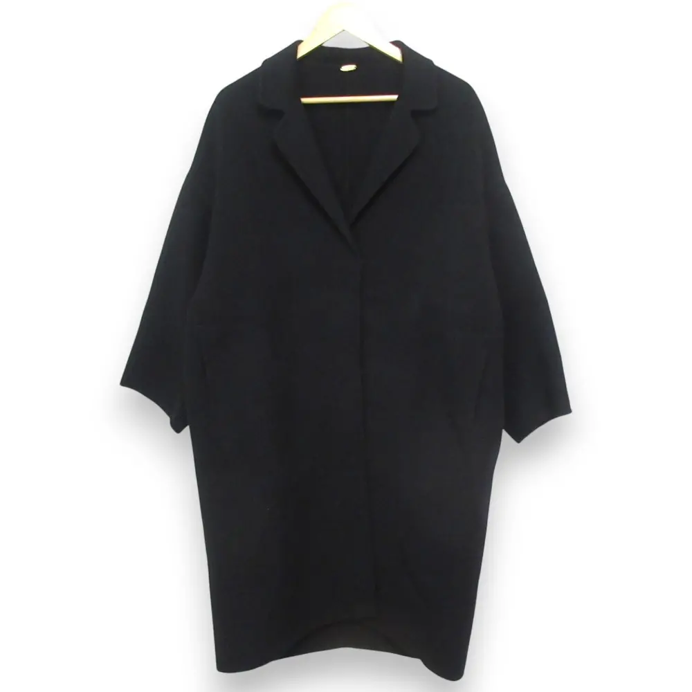 22AW MUSE de Deuxieme Classe ミューズ ドゥーズィエムクラス ウールアンゴラ リバーコート サイズF ブラック