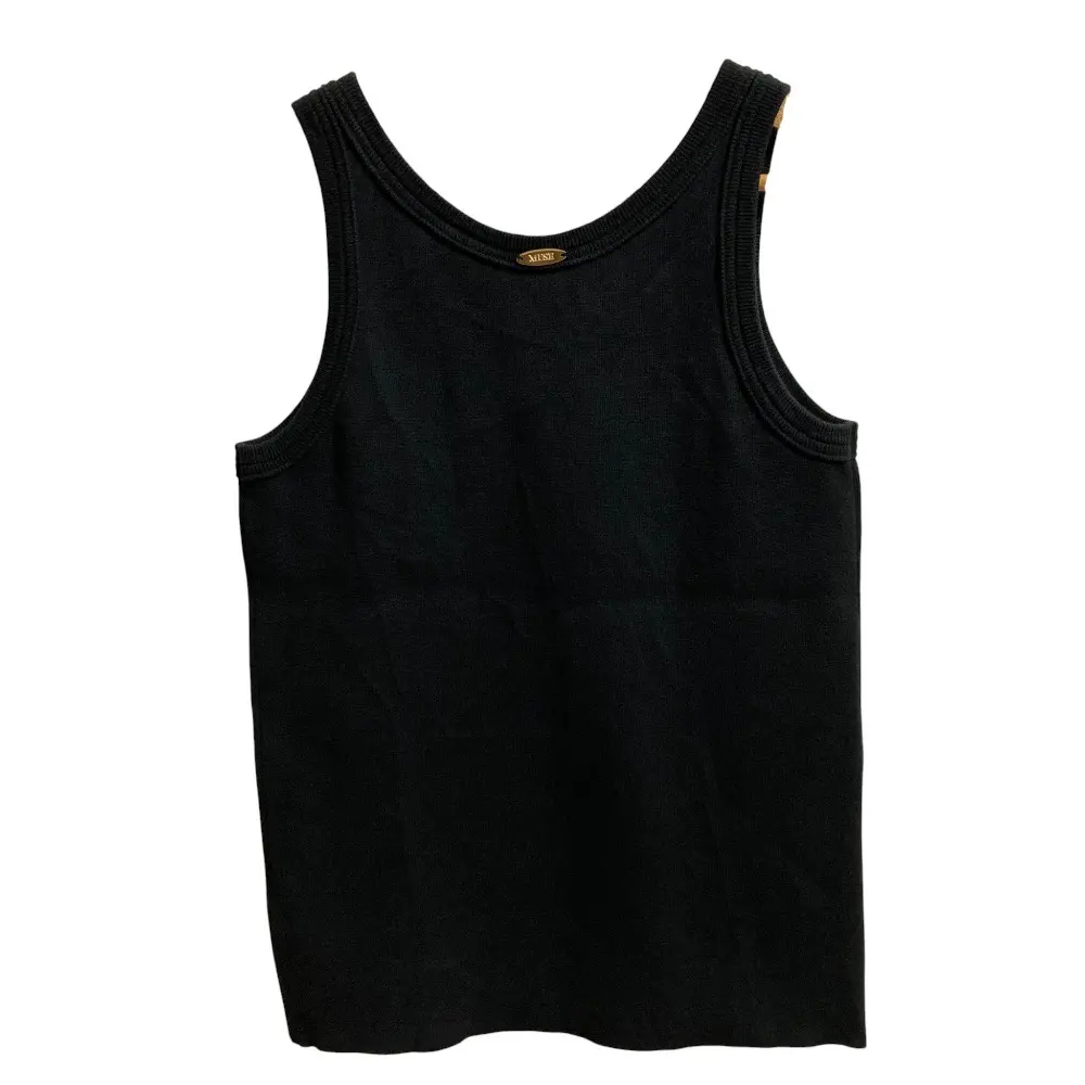 23AW MUSE de Deuxieme Classe ミューズドゥドゥーズィエムクラス W COTTON タンクトップ ノースリーブ カットソー ブラック
