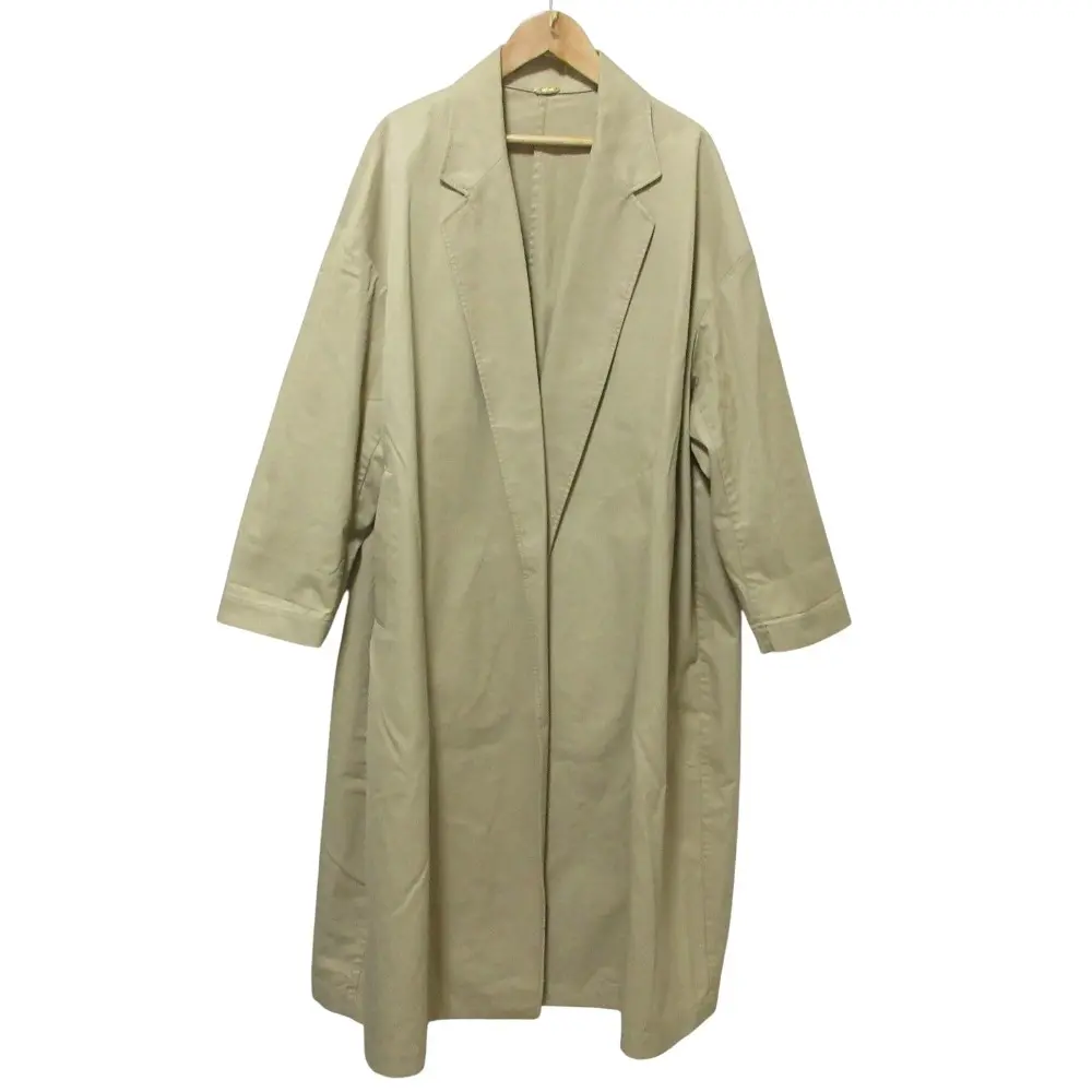 MUSE de Deuxieme Classe ミューズドゥドゥーズィエムクラス FINX フロントオープン ギャバオーバーコート ベージュ