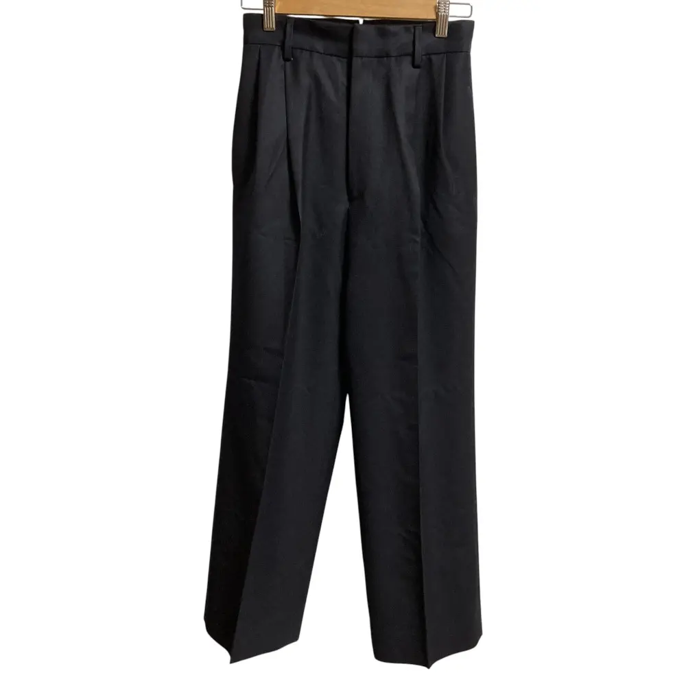 22AW MUSE de Deuxieme Classe ミューズ ドゥーズィエムクラス WOOL SERGE タックパンツ サイズ34 ネイビー