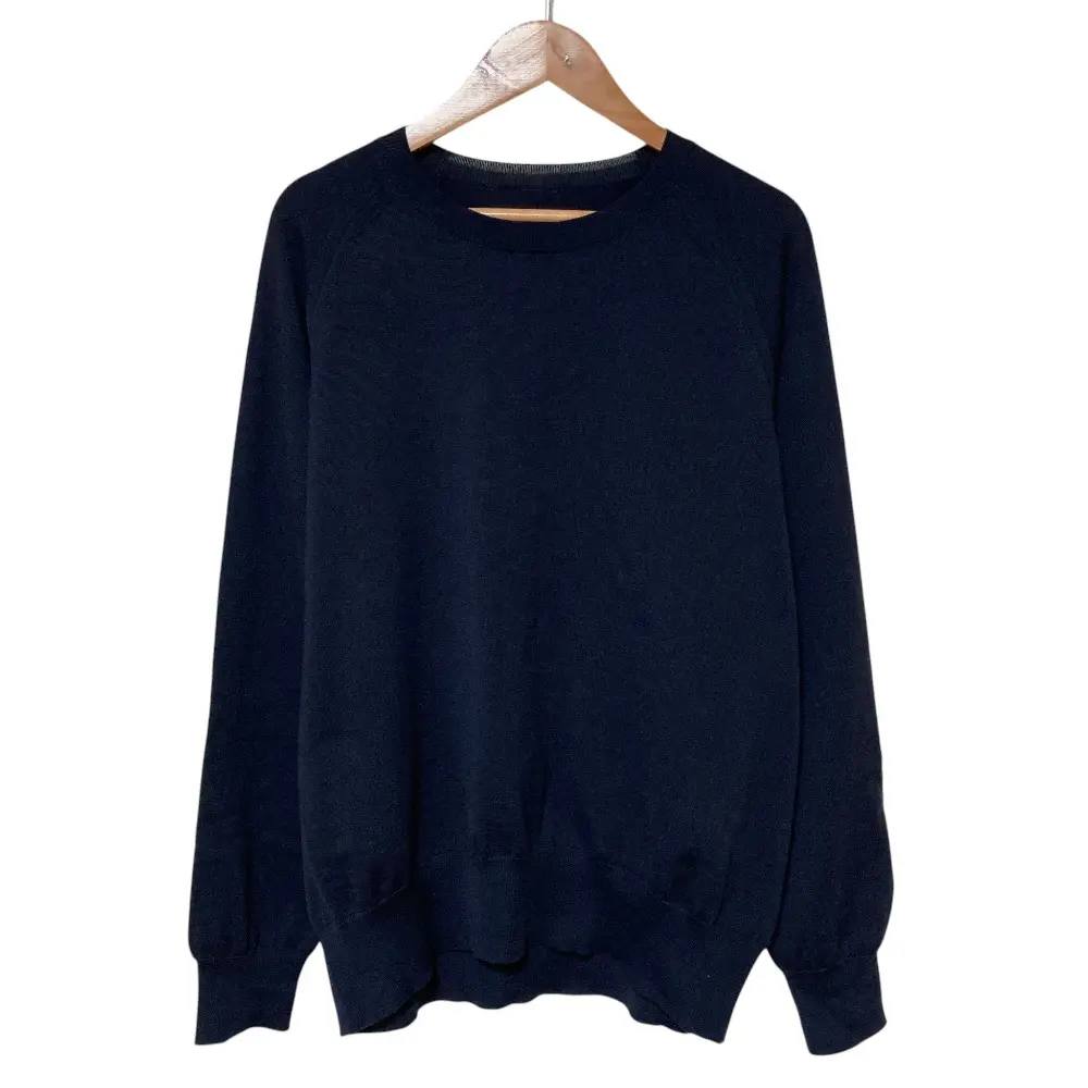 23SS MUSE de Deuxieme Classe ミューズドゥドゥーズィエム クラス OPTIMO クルーネックプルオーバー ニット ネイビー
