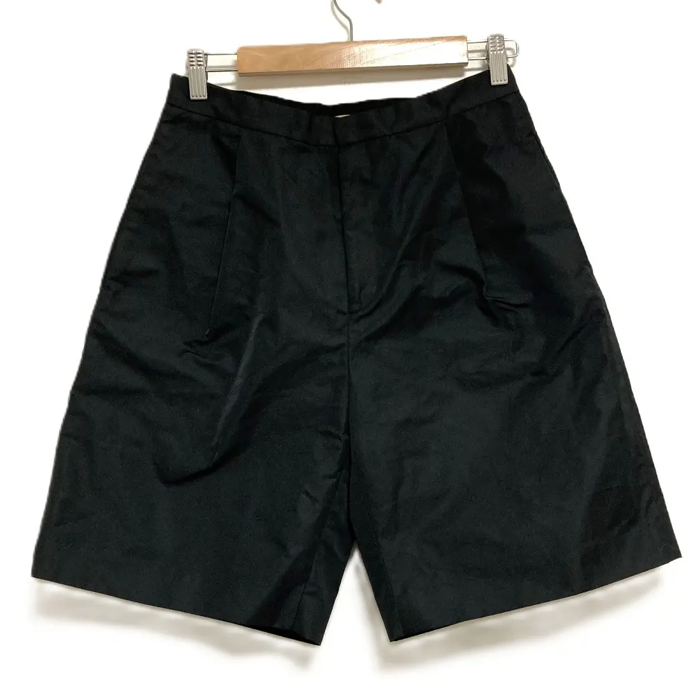MUSE de Deuxieme Classe ミューズ ドゥ ドゥーズィエムクラス taffeta half ハーフパンツ ショートパンツ サイズ38 ブラック