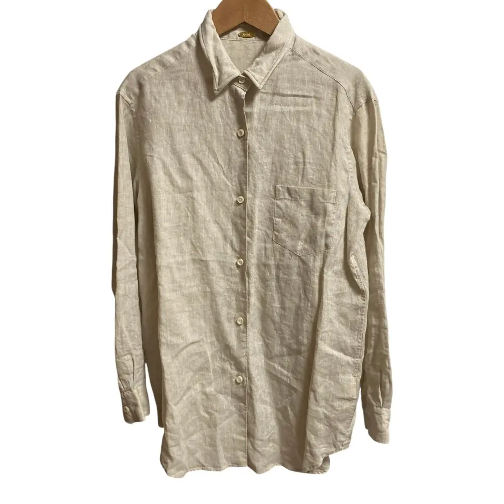 MUSE de Deuxieme Classe ミューズドゥーズィエムクラス LINEN ワイヤーウォッシュ シャツ ベージュ