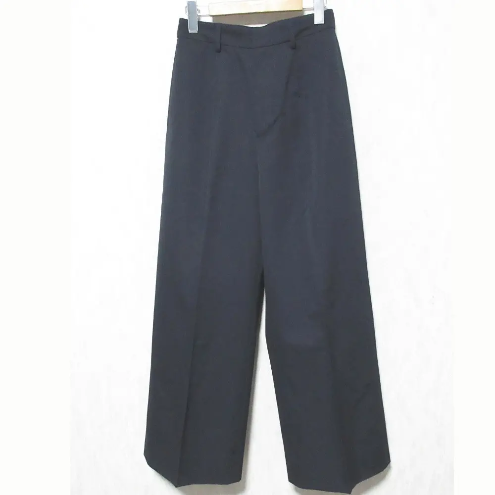 24AW MUSE Deuxieme Classe ミューズ ドゥーズィエムクラス GABARDINE WIDE PANTS ワイドパンツ 24030500401030 36 ネイビー