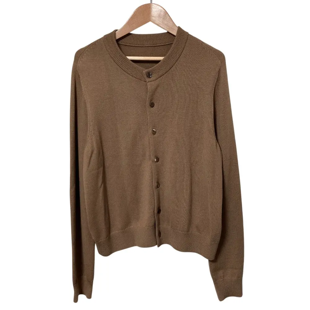 23AW MUSE de deuxieme classe ミューズドゥーズィエムクラス WISH クルーネック ニットカーディガン ブラウン