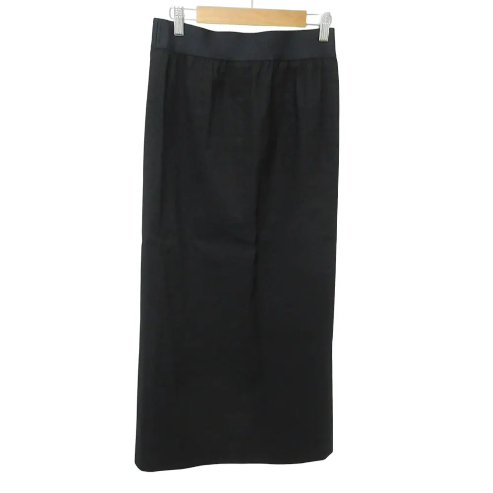 MUSE de Deuxieme Classe ミューズドゥドゥーズィエムクラス stretch twill リネン ロング タイト スカート 38 ブラック