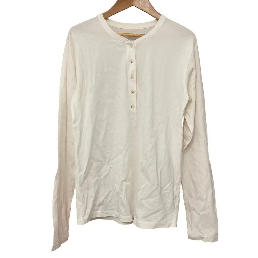 23AW MUSE de Deuxieme Classe ミューズドゥドゥーズィエムクラス COTTON HENRY Tシャツ ヘンリーネック カットソー ホワイト