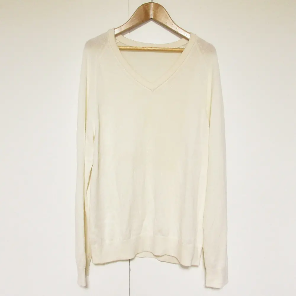 MUSE de Deuxieme Classe ミューズドゥドゥーズィーエムクラス WISH Vネック プルオーバー ニット セーター アイボリー