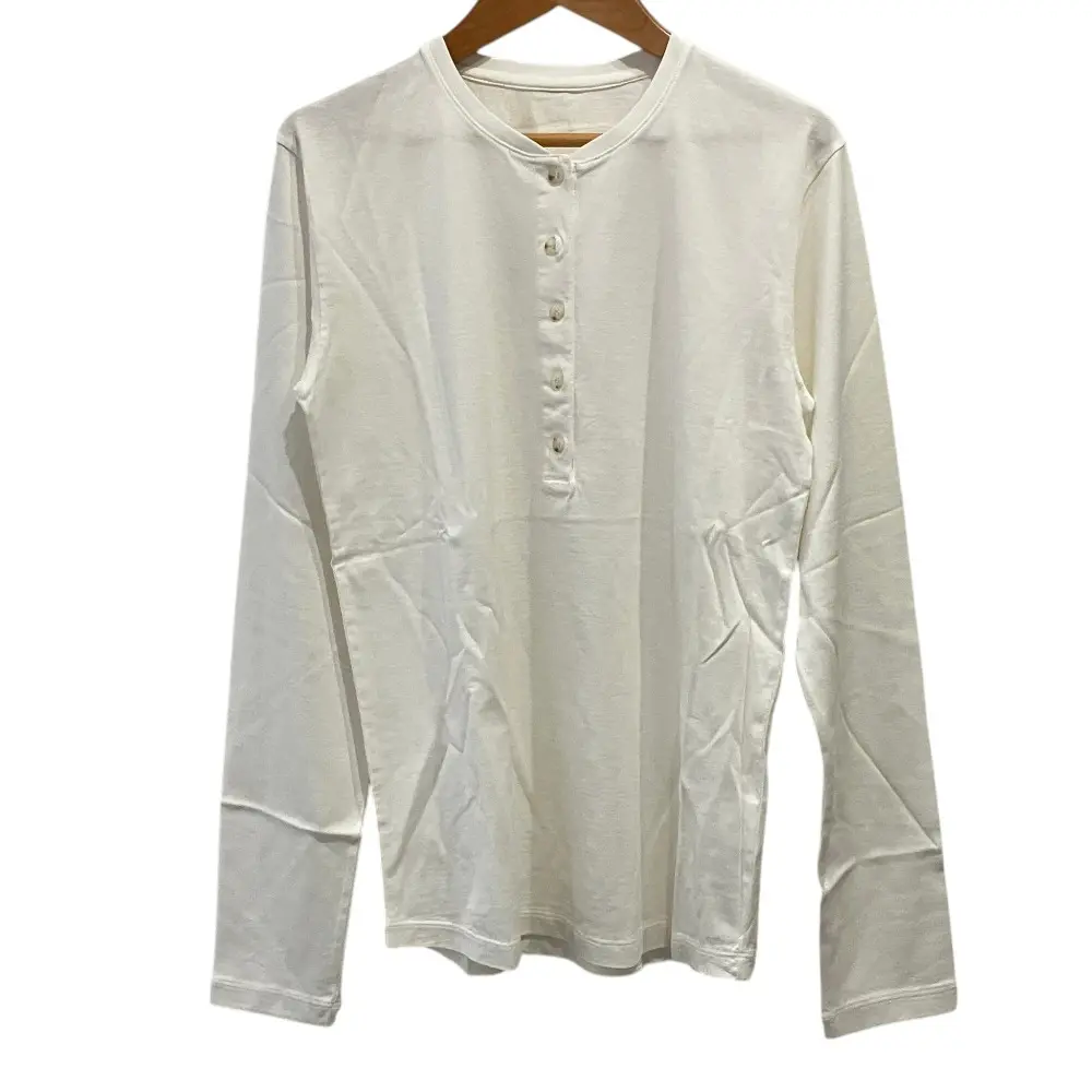 24SS MUSE de Deuxieme Classe ミューズドゥーズィエムクラス COTTON HENRY カットソー 24070520415010 サイズF ホワイト