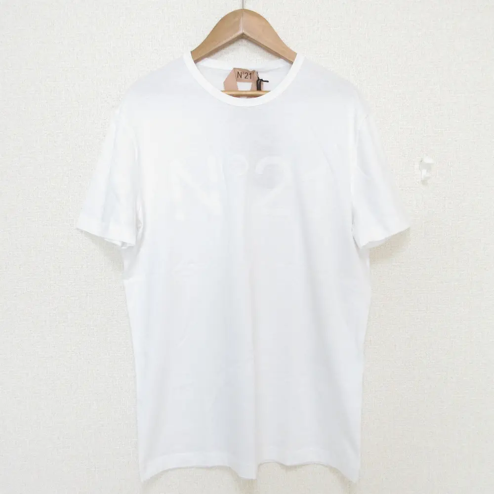 N°21 ヌメロヴェントゥーノ ロゴプリント 半袖 クルーネック Tシャツ トップス カットソー 38 ホワイトの買取実績【2024年10月買取】