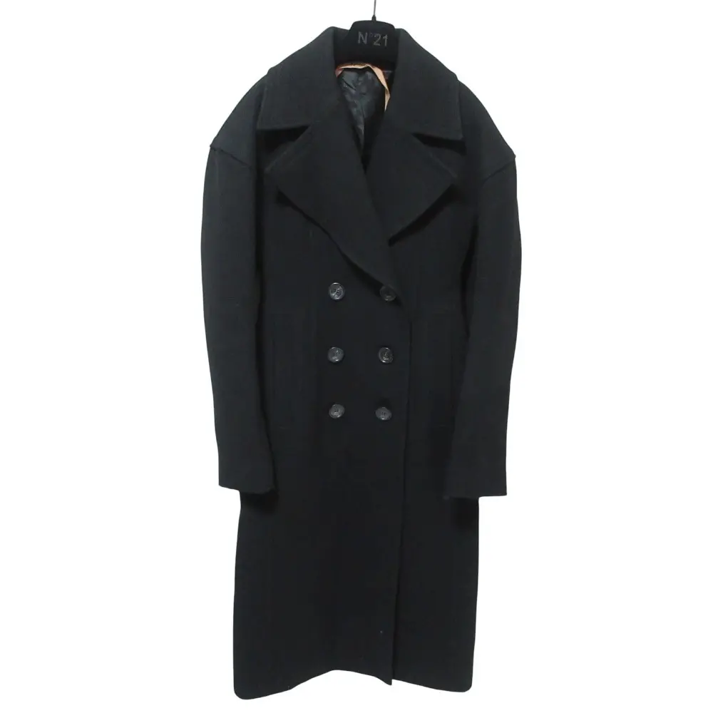 22AW N°21 ヌメロヴェントゥーノ ウール ダブルブレスト コート サイズ40 ブラック