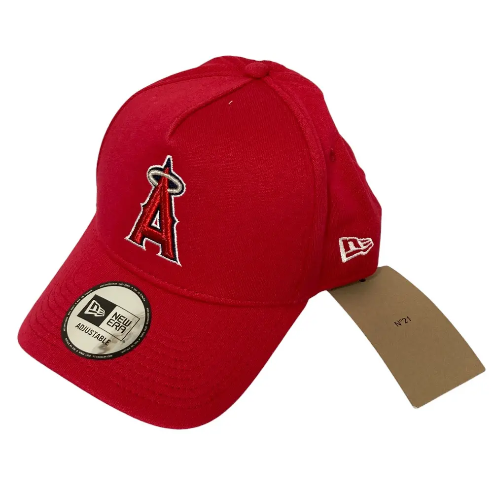 N°21×New Era ヌメロヴェントゥーノ ニューエラ エンゼルス ベースボールキャップ レッド
