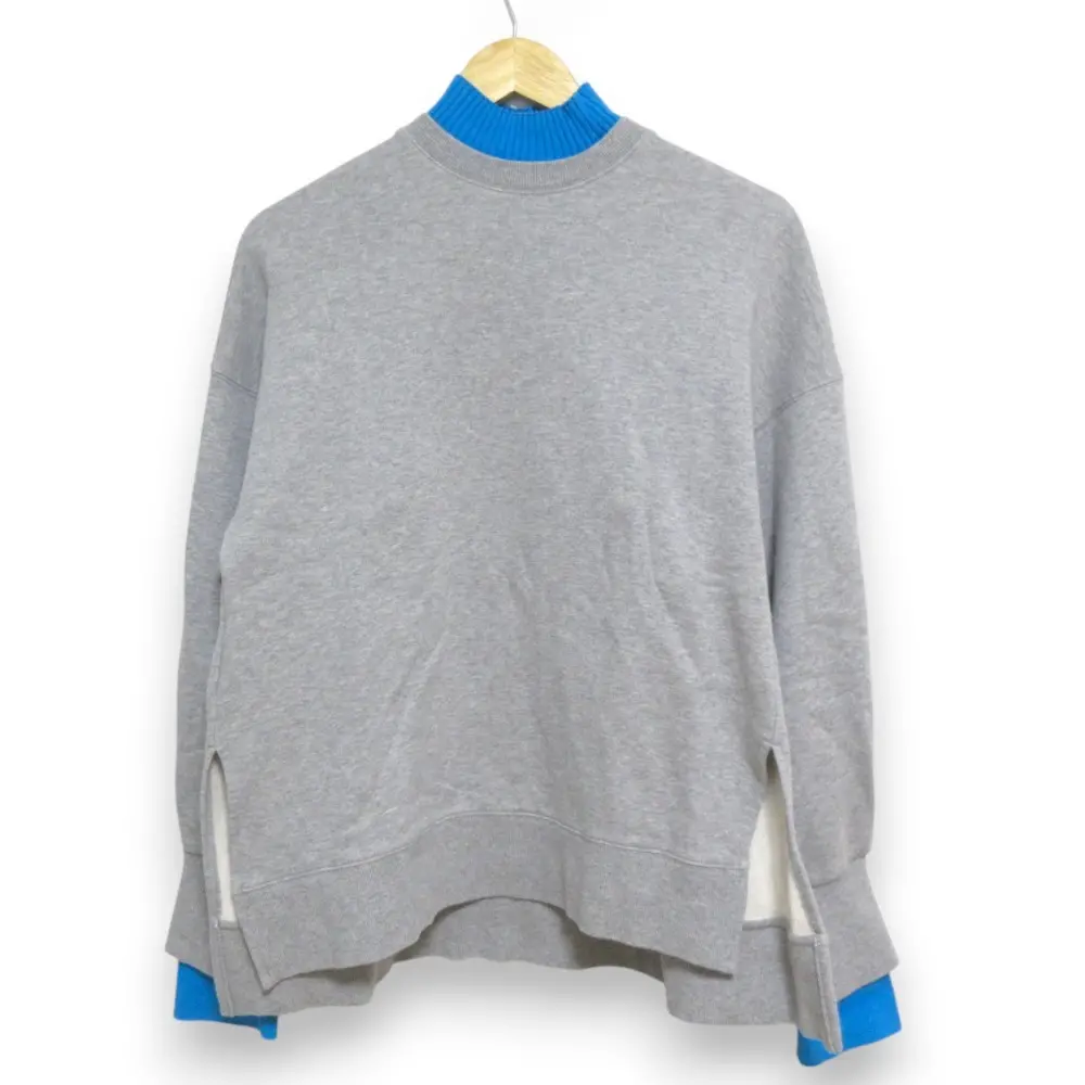 23SS nagonstans ナゴンスタンス レイヤードネック 長袖 プルオーバー スウェット カットソー 470GS480-0460 Mサイズ グレー