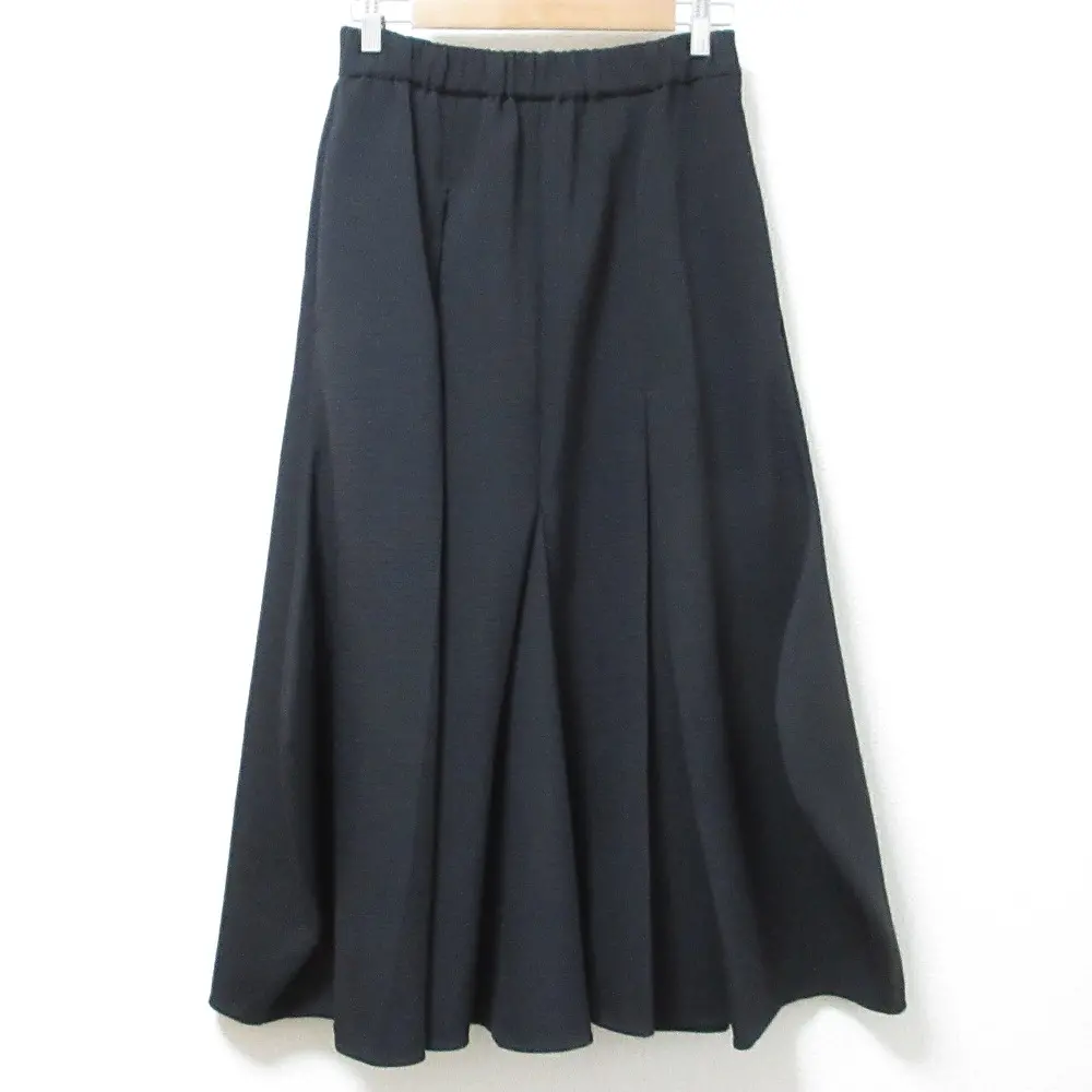 24SS nagonstans ナゴンスタンス depth flare skirt イージーウエスト ロングフレアスカート 470HS831-0050 M ブラック