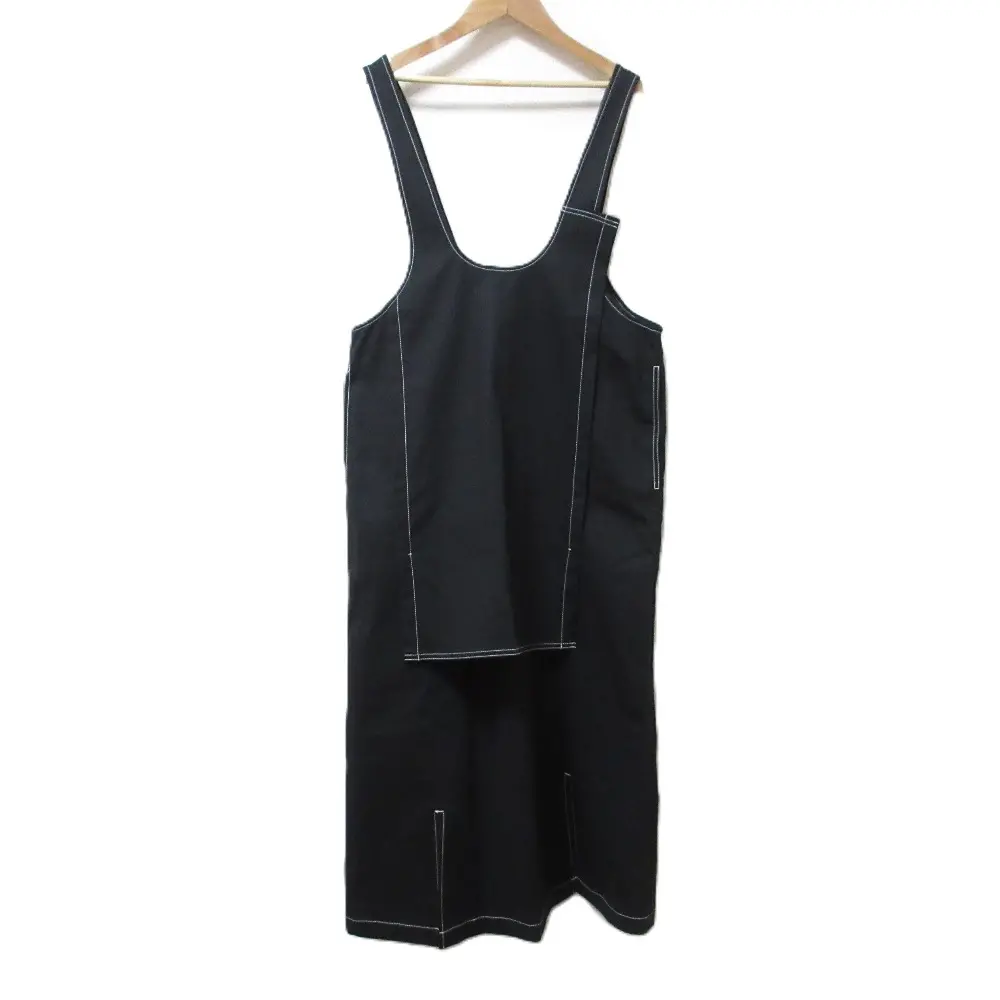 24SS nagonstans ナゴンスタンス layered－like daily jumper skirt ジャンパースカート サロペット 470HS831-0150 M ブラック