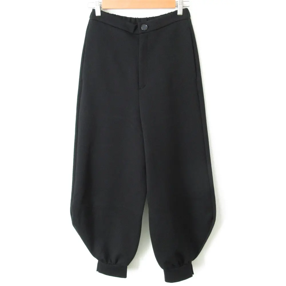 23AW nagonstans ナゴンスタンス slit pants ダンボールニット イージーパンツ 470GA881-1210 M ブラック