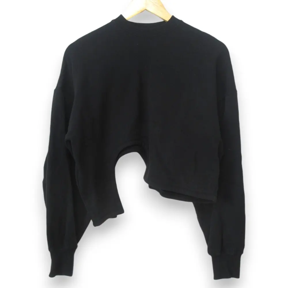 24SS nagonstans ナゴンスタンス  asymmetry hole pullover 長袖 プルオーバー スウェット トレーナー 470HS880-1710 M ブラック