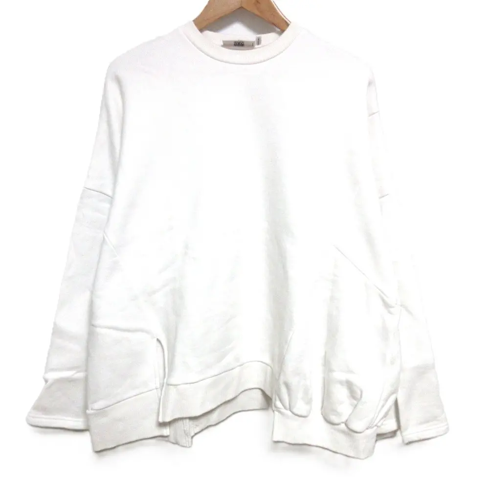 23SS nagonstans ナゴンスタンス round-hem pullover プルオーバー ワイドスウェット トレーナー 470GS480-0420 M ホワイト