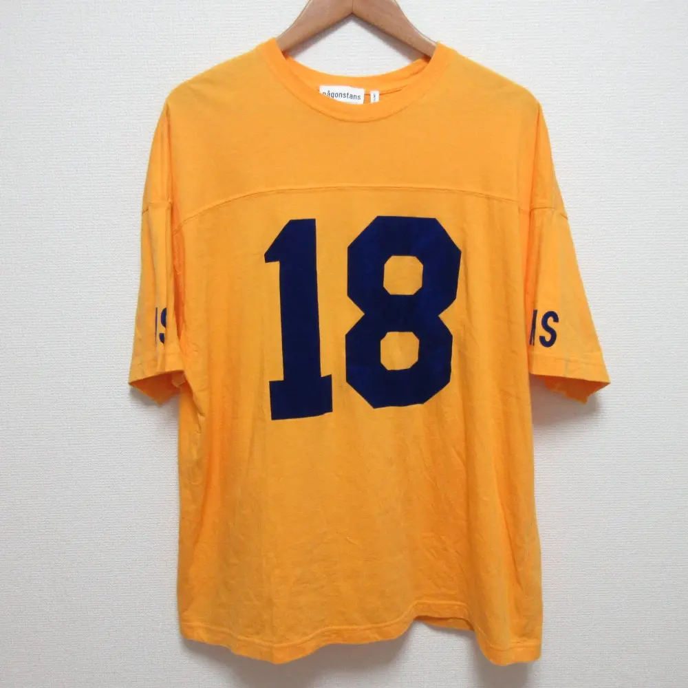 24SS nagonstans ナゴンスタンス 18 T/SH Tシャツ 半袖 オーバーサイズ カットソー サイズM オレンジ