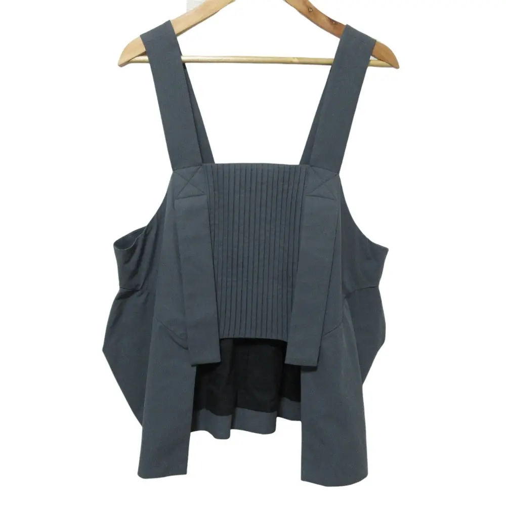 25SS nagonstans ナゴンスタンス Water Repellentストレッチ ペプラムベスト 470IS430-0811 M グレー