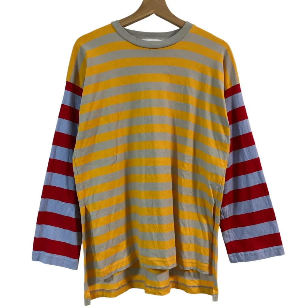 24SS nagonstans ナゴンスタンス ミックスボーダー ロングスリーブ Tシャツ カットソー 470HS180-1720 サイズM マルチカラーの買取実績【2025年9月買取】