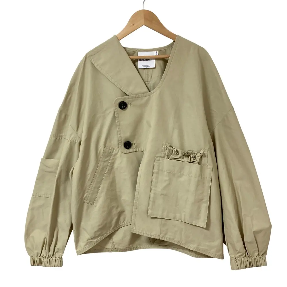 23AW nagonstans ナゴンスタンス 6/4クロス BOX ジャケット サイズM ベージュ