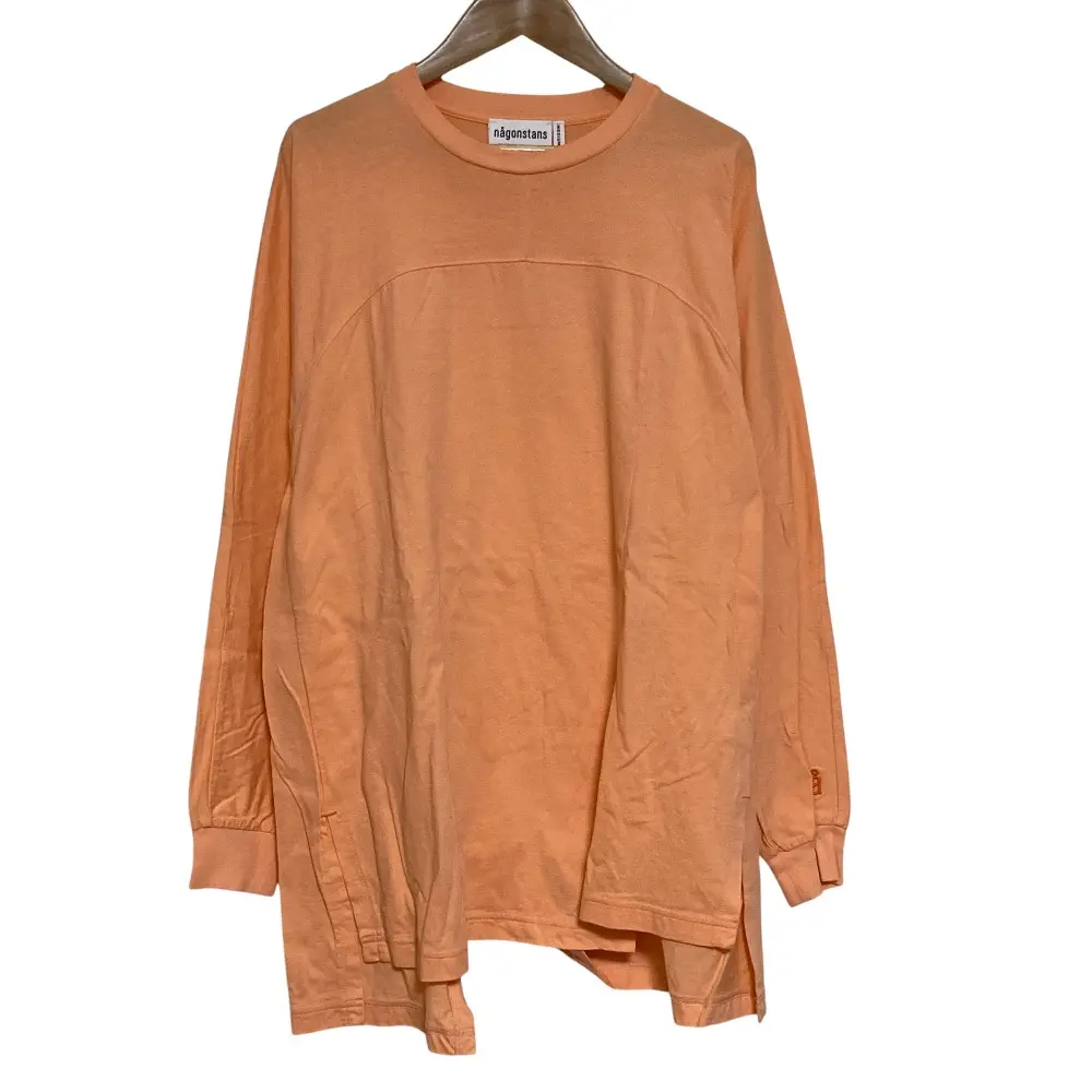 24AW nagonstans ナゴンスタンス washable asymmetry 2way-sleeves tops アシンメトリー カットソー サイズM オレンジ