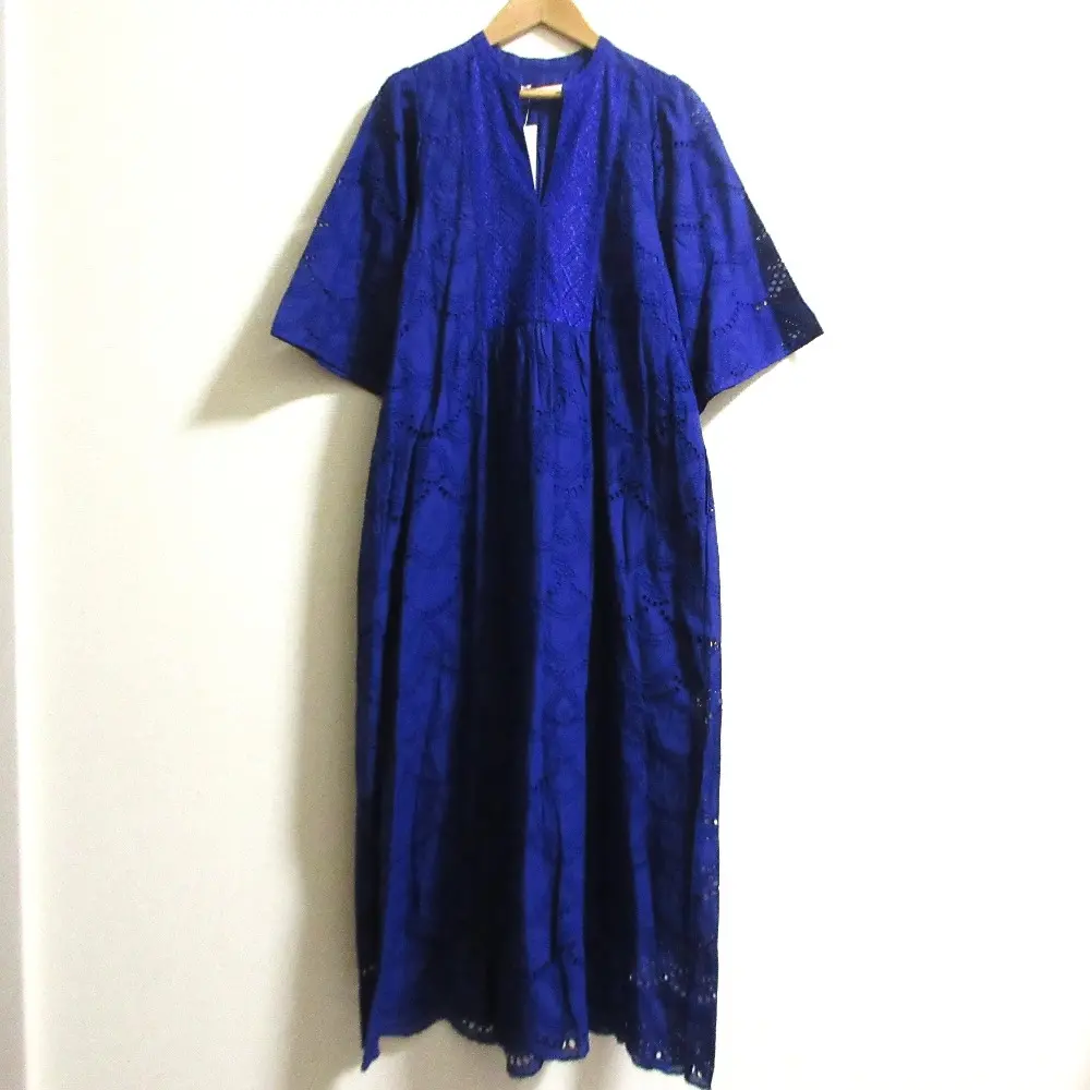 23SS NE QUITTEZ PAS! ヌキテパ スピックアンドスパン別注 COTTONVOILE DOT HEMLA ワンピース サイズF ブルー