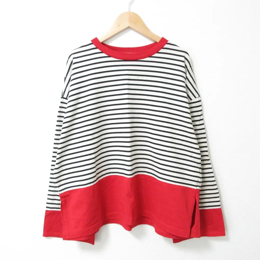 23SS nest Robe ネストローブ コットン カラーブロック バスクボーダー プルオーバー カットソー 01231-1300 F マルチカラー