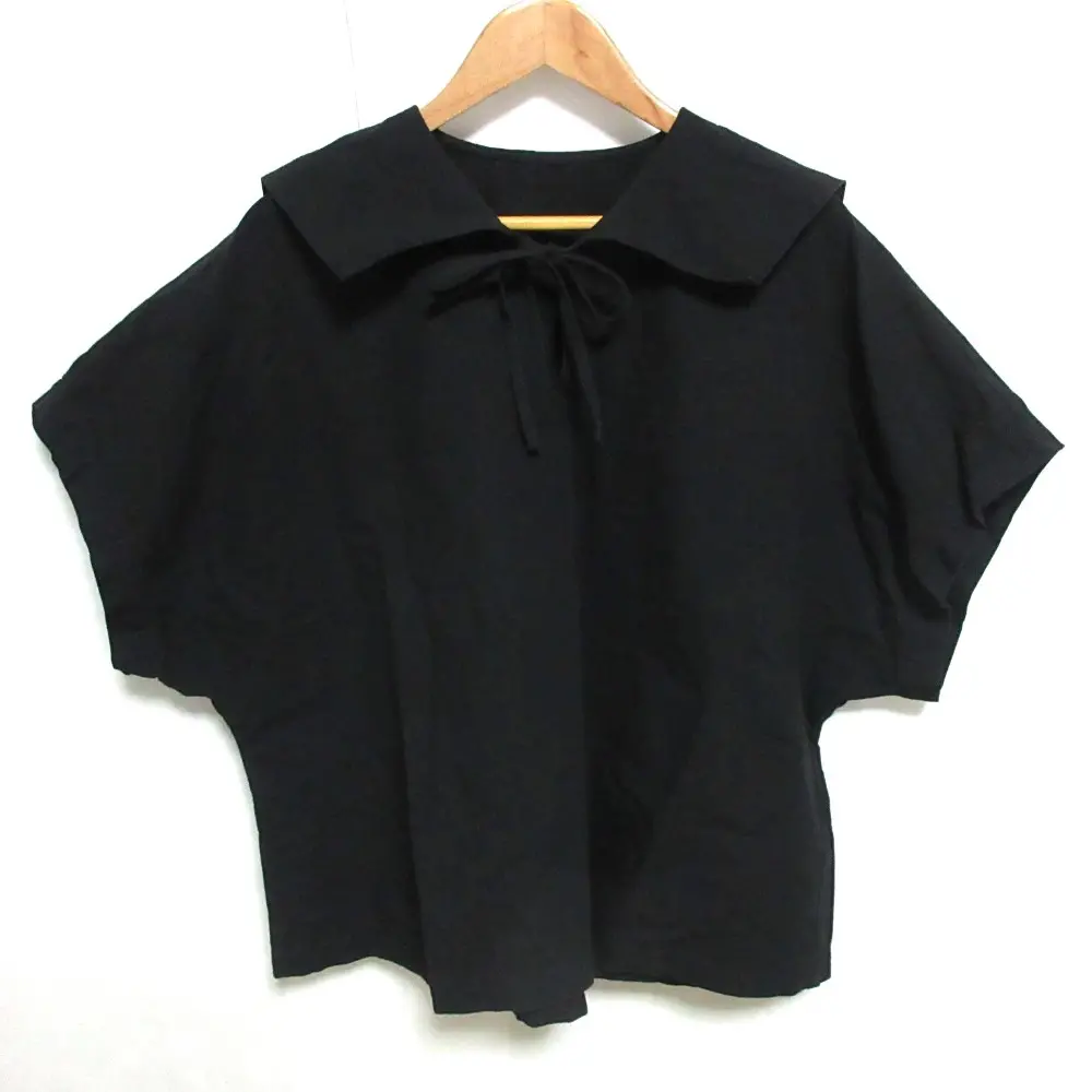 23AW nest Robe ネストローブ コットンリネンマイクロウェザーセーラーブラウス シャツ 01233-1413 F ブラック
