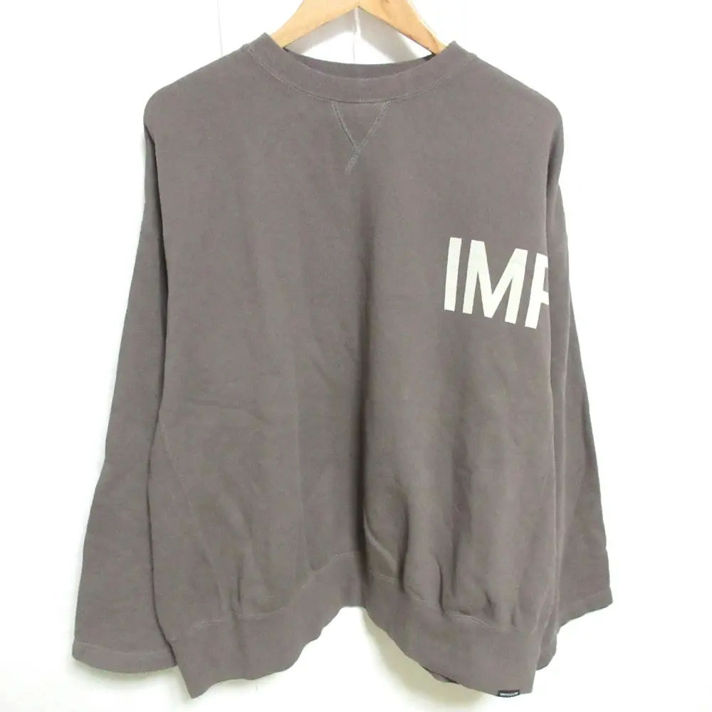 23AW nest Robe ネストローブ リネンブレンド UpcycleLino 裏毛 メッセージプルオーバー IMPISH スウェット 01233-1035 F グレーの買取実績【2024年8月買取】
