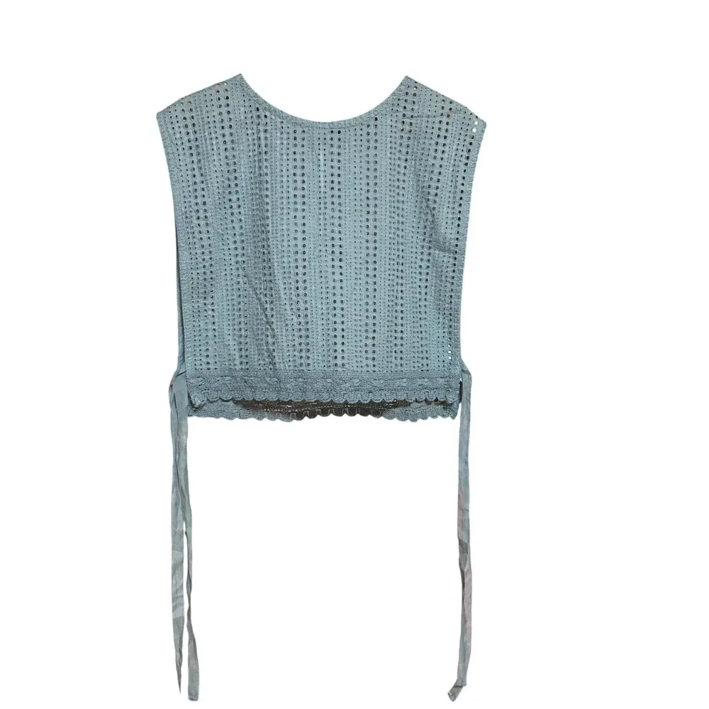 23SS nest Robe ネストローブ コットンカットワークレースタッカー プルオーバー ベスト 01232-1044 F ライトブルー