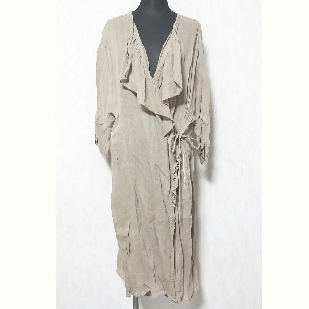 nest Robe ネストローブ リネンペーパー カシュクールワンピース 01181-1028 グレージュ