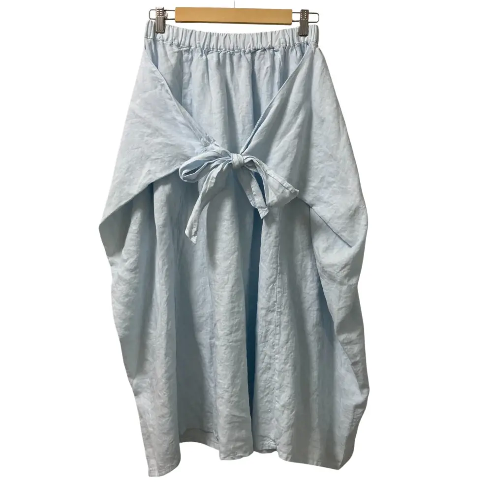 nest Robe ネストローブ リネンイージー ラップスカート 01202-1454 F ライトブルー