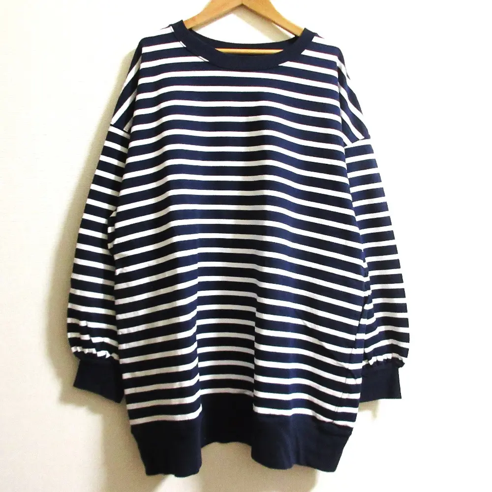 nest Robe ネストローブ コットンデラヴェボーダーオーバーサイズカットソー Tシャツ 01221-1158 サイズF ネイビー ホワイトの買取実績【2025年6月買取】