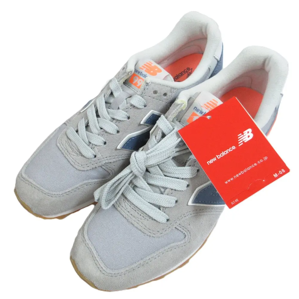 New Balance ニューバランス WR996MNK スエード ローカット スニーカー ランニングシューズ 22.0cm D ブルー×グレー