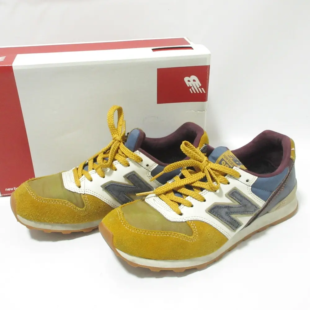 New Balance ニューバランス ローカット スニーカー WR996DDO サイズUS7.5 24.5cm イエロー×ネイビー