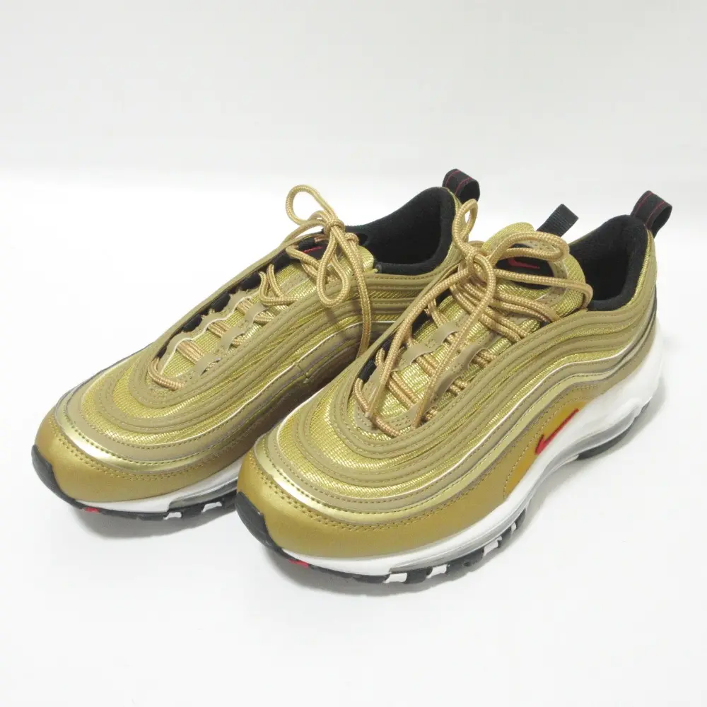 NIKE ナイキ AIR MAX 97 QS GS エアマックス 97 ローカット スニーカー 918890-700 ガールズモデル 24cm メタリックゴールド