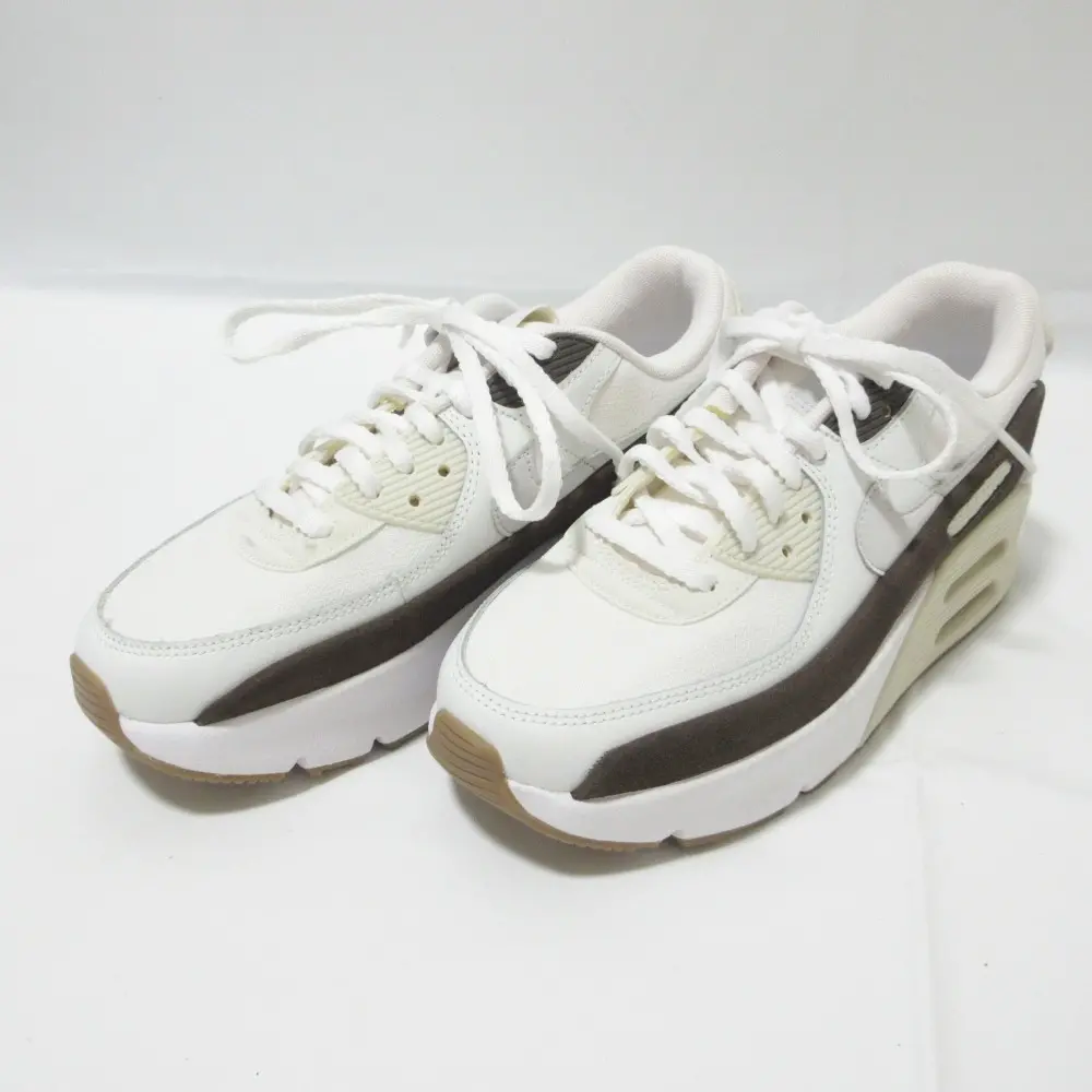 NIKE ナイキ AIR MAX 90 LV8 エアマックス 90 厚底 ローカット スニーカー FD4328-102 24.5cm ホワイト×ブラウン