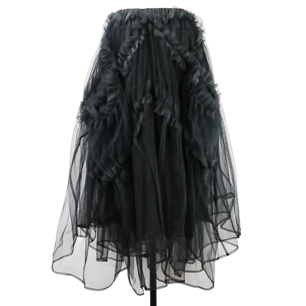 21SS noir kei ninomiya ノワールケイニノミヤ コムデギャルソン チュール フリル ボリュームスカート 3G-S002 XS ブラック