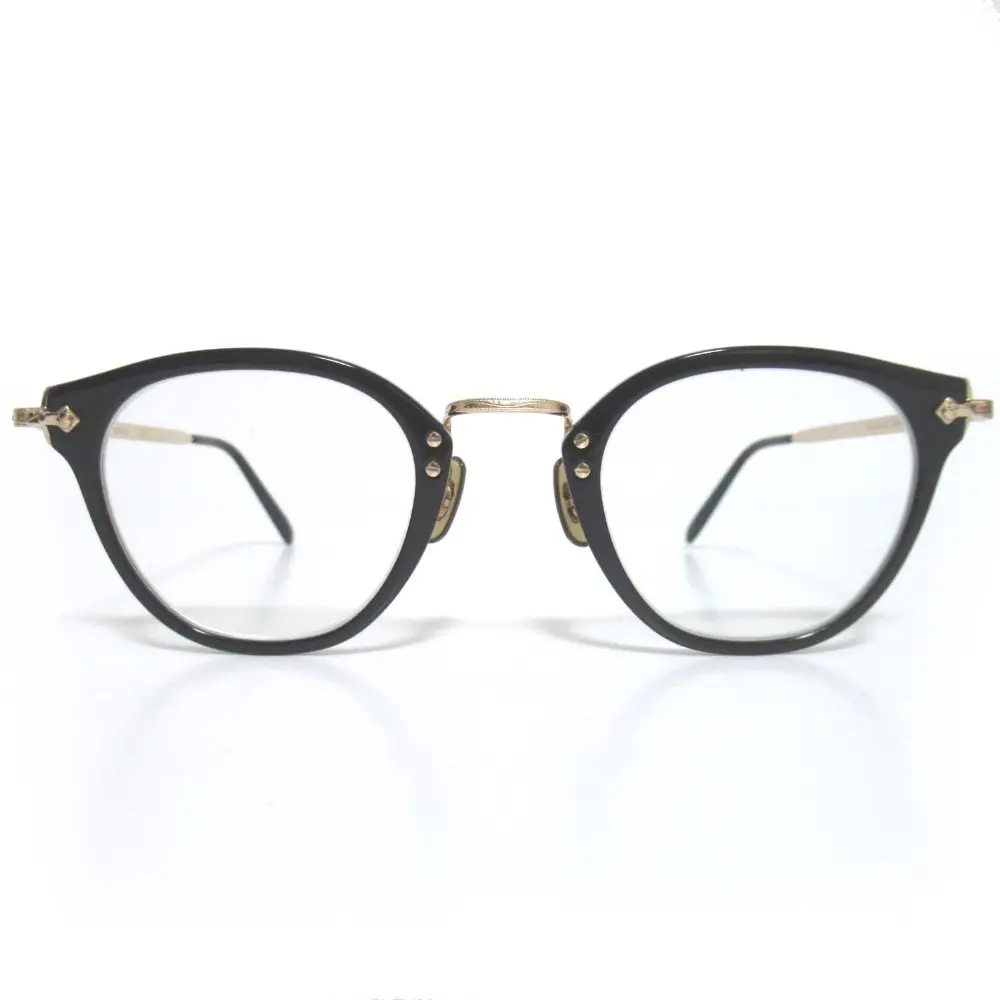 OLIVER PEOPLES オリバーピープルズ 度入り ボスリントン フルリム メガネ OP-507C 45 24-142 ユニセックス ブラック ゴールド
